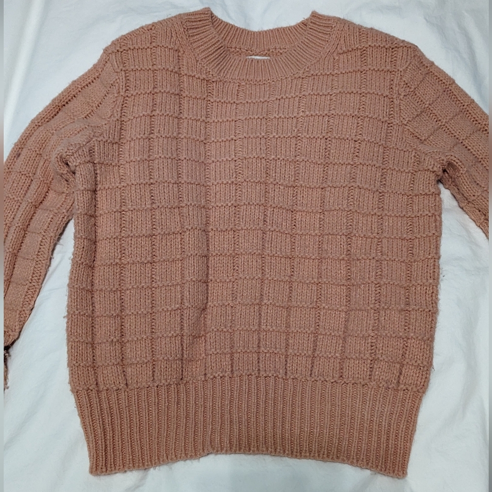 American Eagle Women's Long Sleeve Knit Sweater - Pink Extra Small